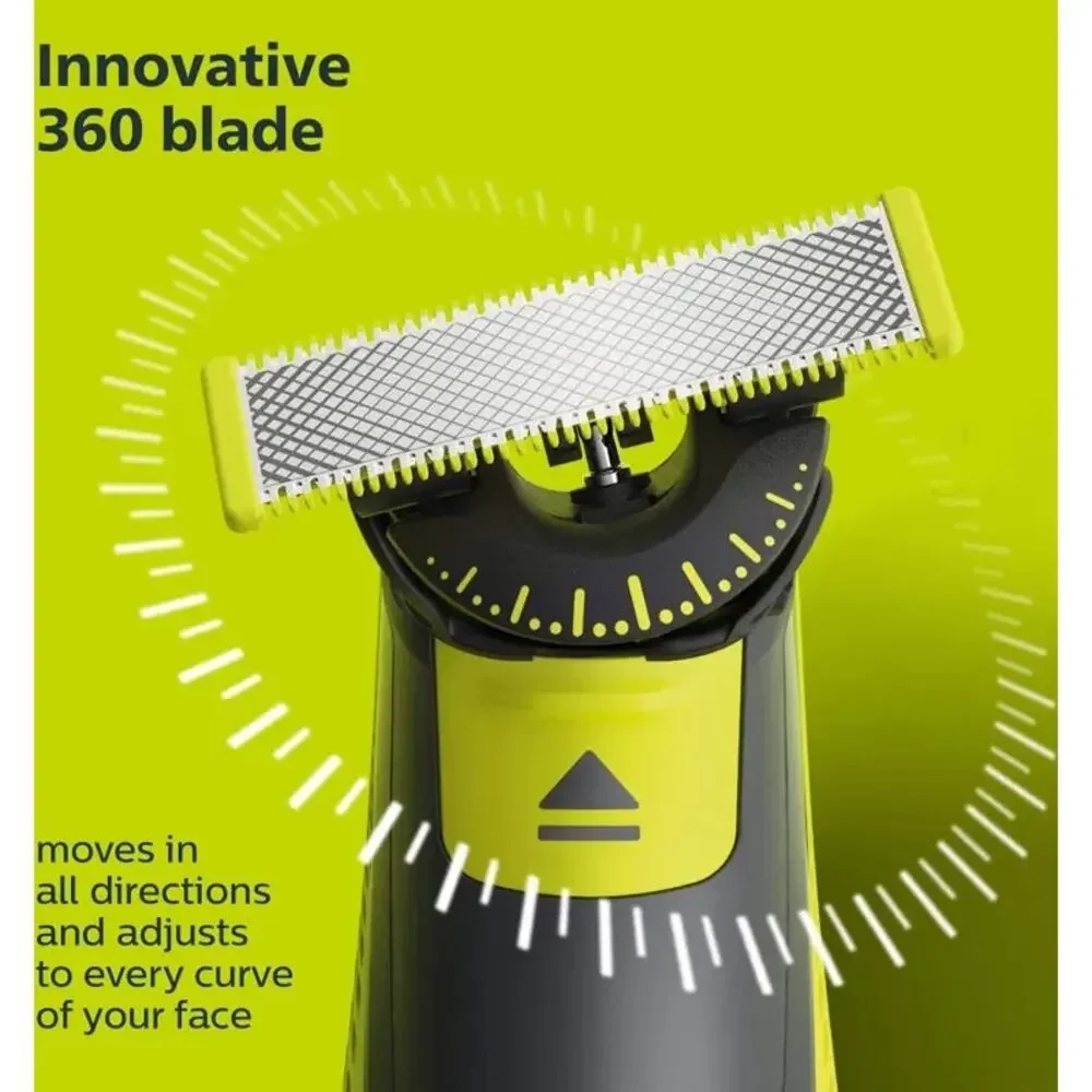 NIB 3 Pack Philips Norelco OneBlade 360 Shaving Replacement Blades Lot Genuine